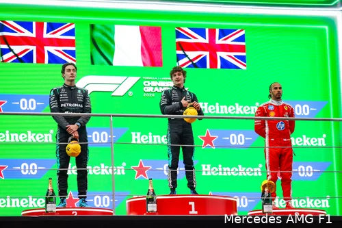 Antonelli-china-Mercedes-zondag-1-Russell-Hamilton-podium