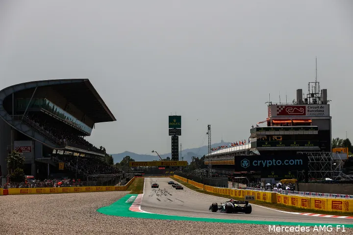 &nbsp;Het Circuit
de Barcelona-Catunya, Lewis Hamilton, eind van de kwalificatie (Foto: Mercedes
AMG F1)