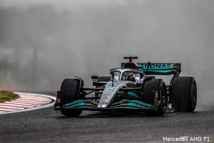 George Russell was de snelste man op de vrijdag van de F1 Grand Prix van Japan 2022. Kan de Mercedes-coureur dat opnieuw zijn tijdens de kwalificatie?