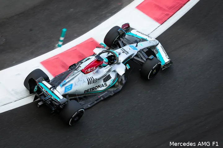 george russell w13 mercedes f1 gp abu dhabi 2022