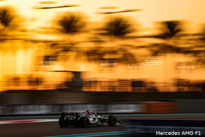 George
Russell tijdens de kwalificatie, Grand Prix van Abu Dhabi 2022 (Foto: Mercedes
AMG F1)