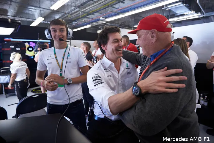 george russell toto wolff niki lauda mercedes f1 gp verenigde staten 2017