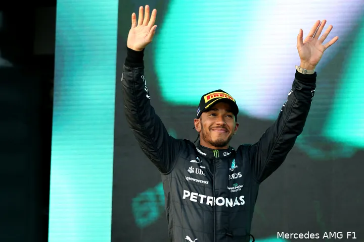 Lewis Hamilton behaalde tijdens de Grand Prix van Australië zijn eerste podiumplaats van dit seizoen.