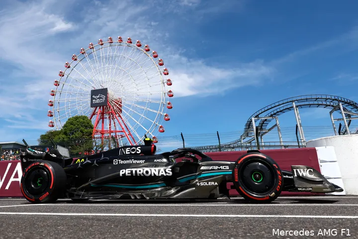 Mercedes was niet competitief in Japan zoals in Singapore. (Foto: Mercedes AMG F1)