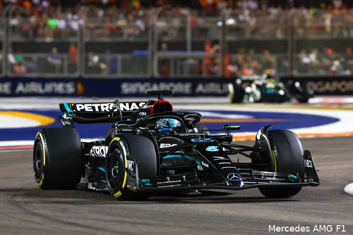 Russell in actie in Singapore vorig seizoen.
