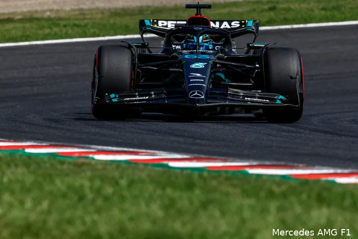 Russell tijdens de kwalificatie van de Grand Prix van Japan 2023. (Foto: Mercedes AMG F1)