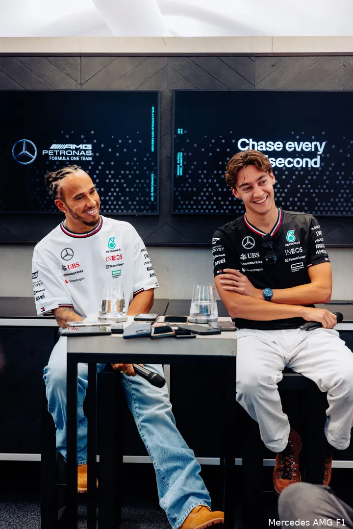 lewis hamilton george russell mercedes australie