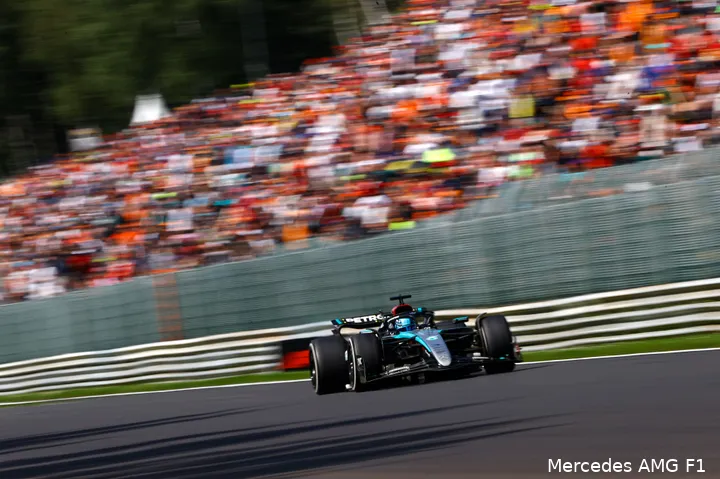 george russell belgie 2024 mercedes racedag