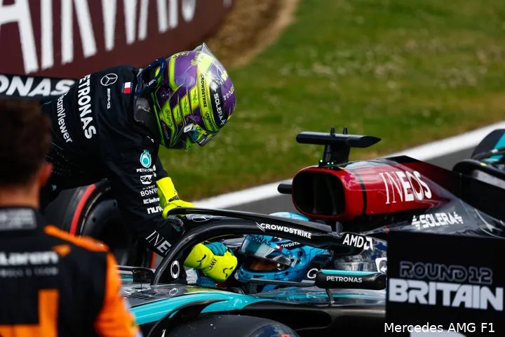 george russell mercedes silverstone 2024 3 juich lewis hamilton