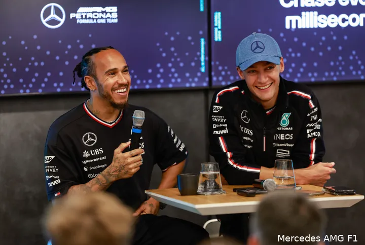 mercedes lewis hamilton george russell donderdag belgie