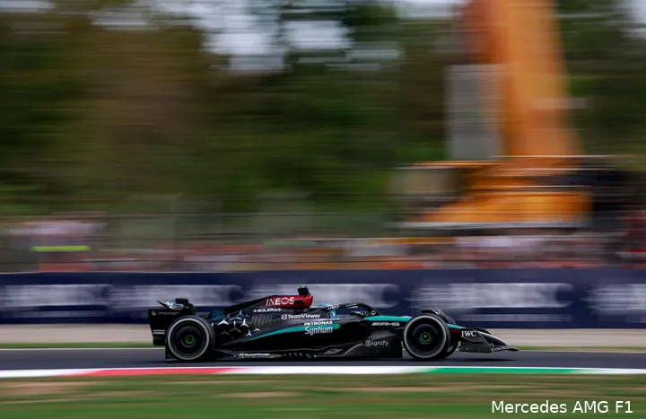 Russell actief in Monza