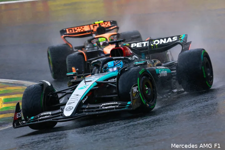 Geen podium voor Norris, maar ook niet voor Russell.