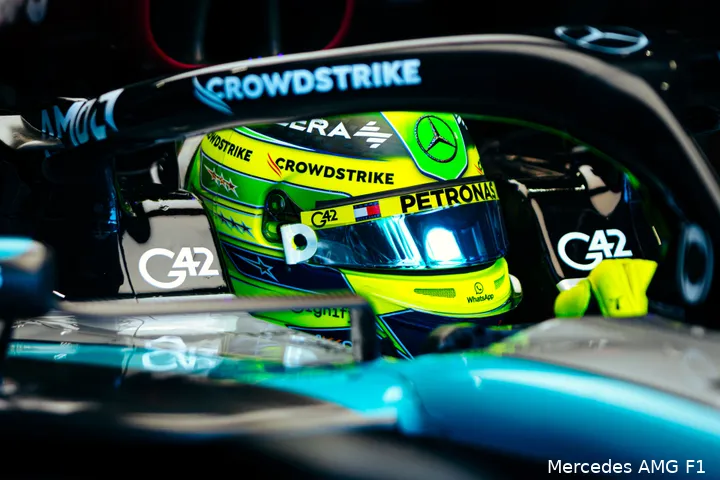 lewis hamilton mercedes 2024 brazilie sprintweekend vrijdag helm