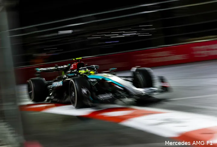 lewis hamilton mercedes las vegas zaterdag