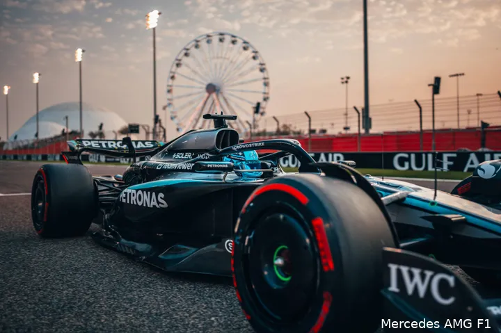 Russell werd knap tweede in Bahrein, ondanks een probleem aan het einde van de race.