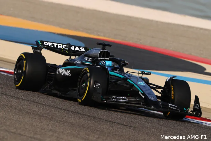 george russell mercedes zaterdag bahrein 2025