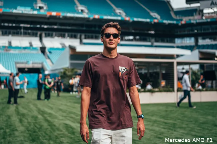 george russell mercedes 2025 miami donderdag