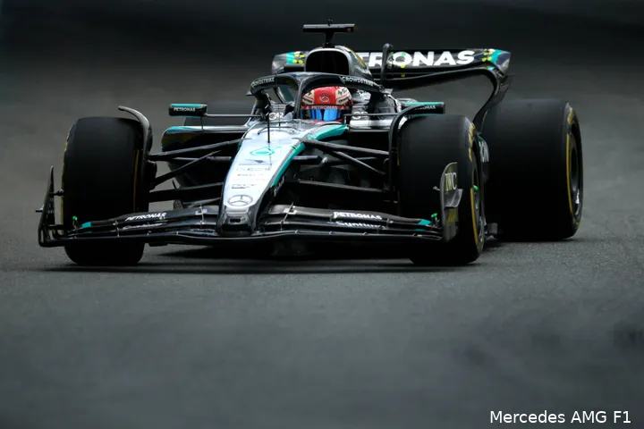 george russell miami 2025 mercedes vrijdag sprintkwalificatie