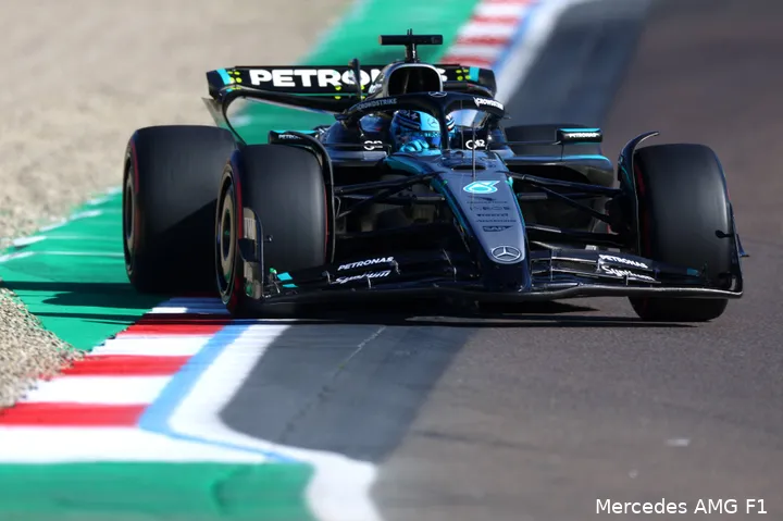 mercedes george russell gp emilia romagna imola 2025 vrijdag 7