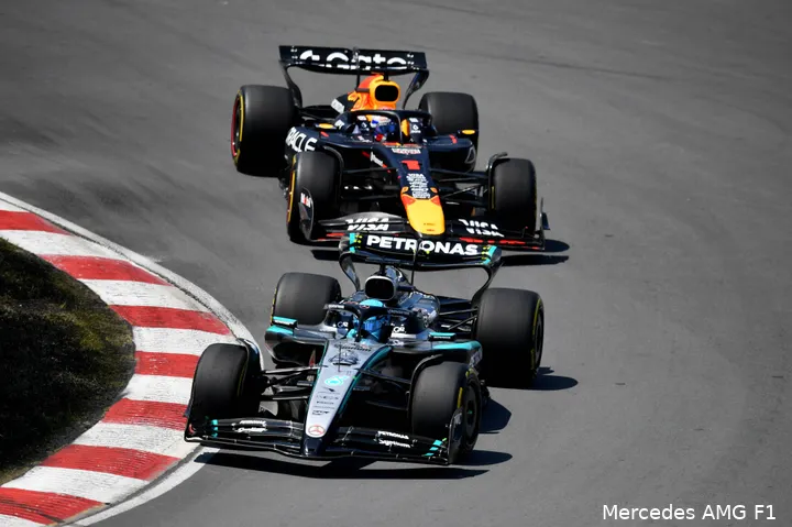 george russell max verstappen mercedes canada 2025