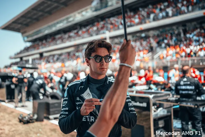 george russell mercedes 2025 spanje zondag