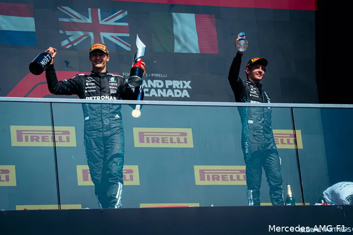 george russell win canada 2025 kimi antonelli
