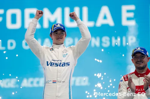De Vries werd in 2021 kampioen in de elektrische klasse en maakt in 2024 een comeback. (Foto: Mercedes Benz EQ)