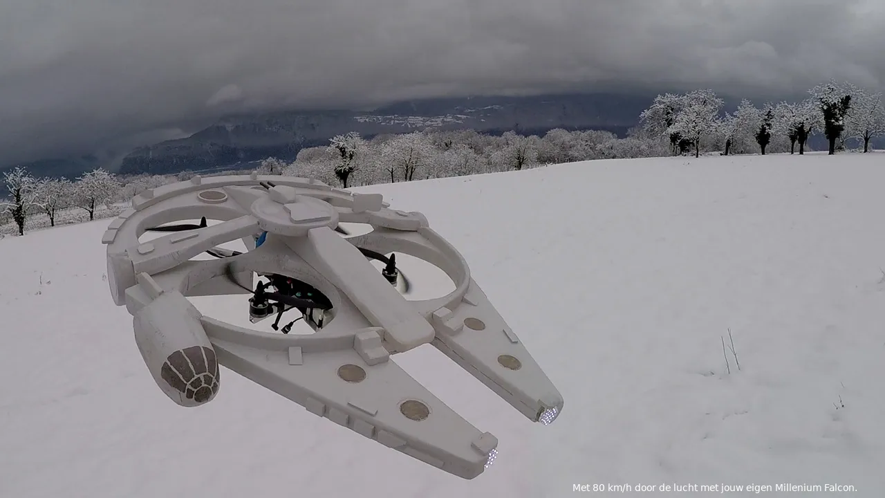 star wars hobbyist makes his own millennium falcon drone