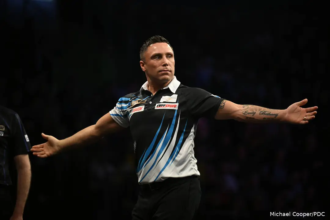 Gerwyn Price lifts arms