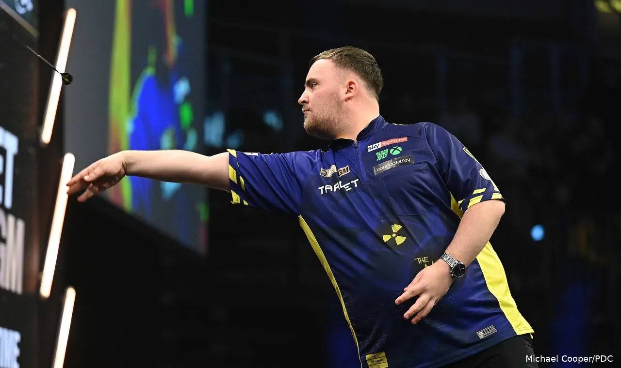 Luke 'The Nuke' Littler in action
