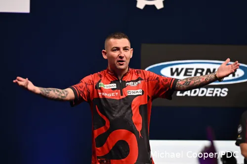 Nathan Aspinall takes part in the Grand Slam of Darts starting Saturday