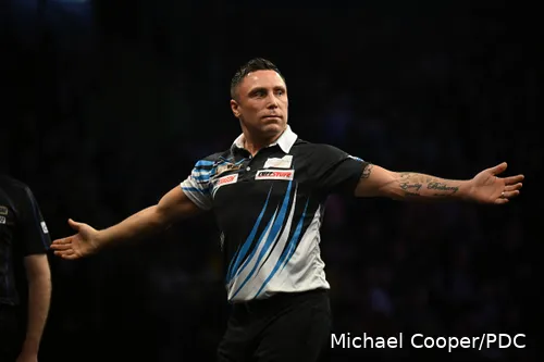 Gerwyn Price lifts arms