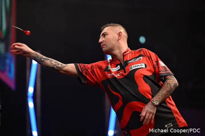 Nathan Aspinall takes on Josh Rock in the quarterfinals