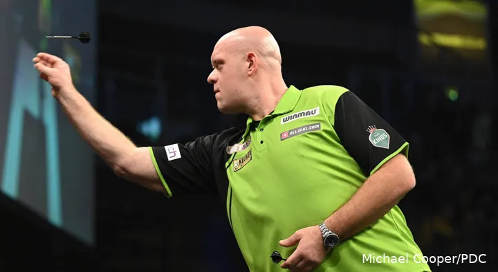 Michael van Gerwen jaagt nog altijd op zijn eerste weektitel in Rotterdam