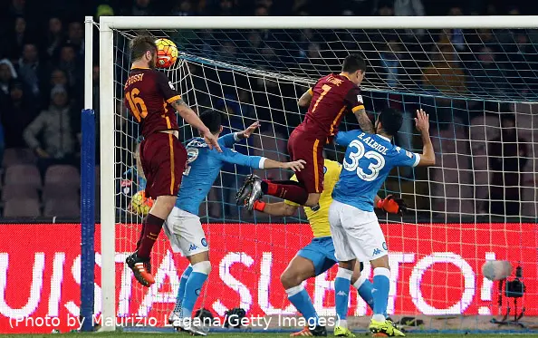 gol de rossi annullato napoli roma
