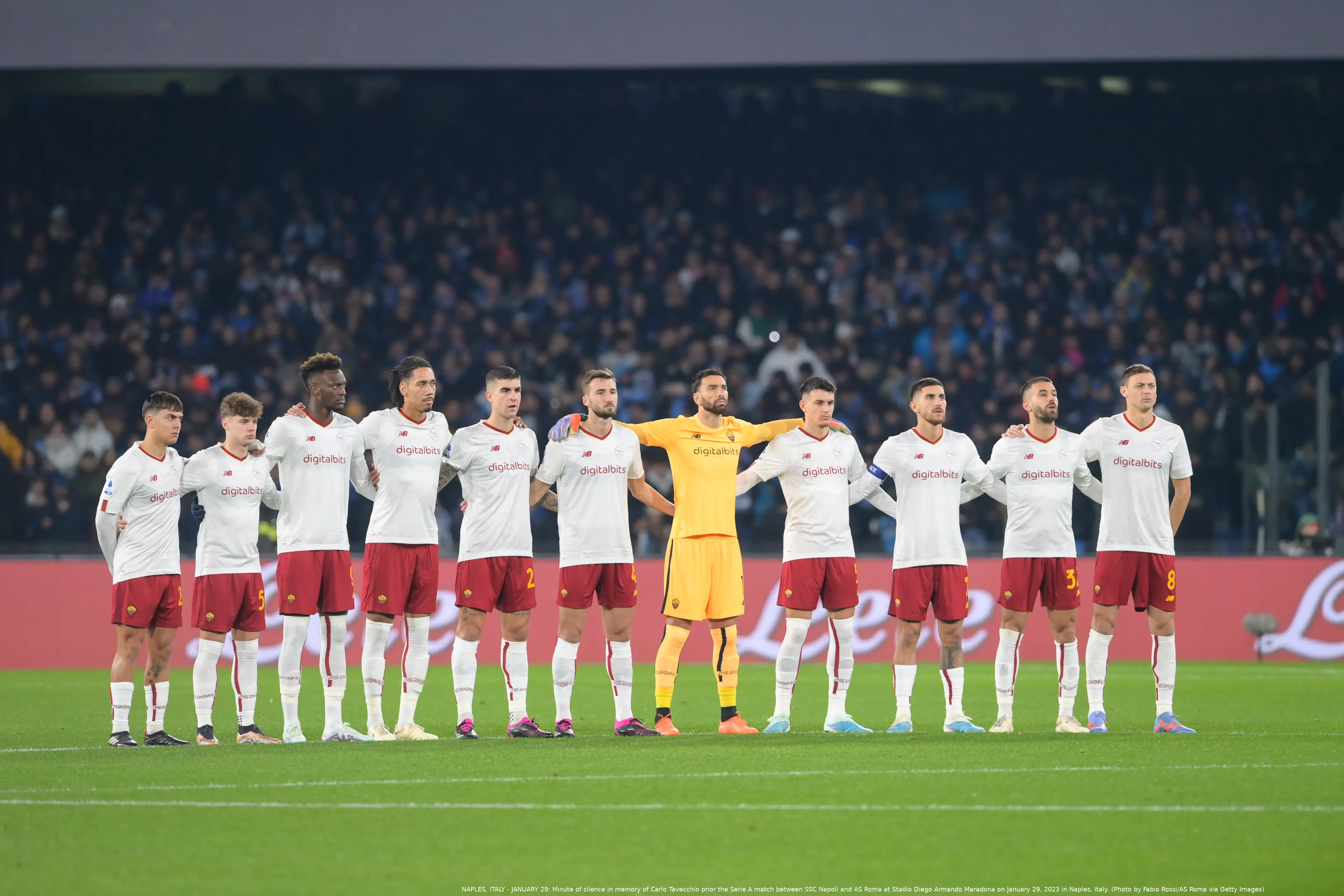napoli roma minuto silenzio