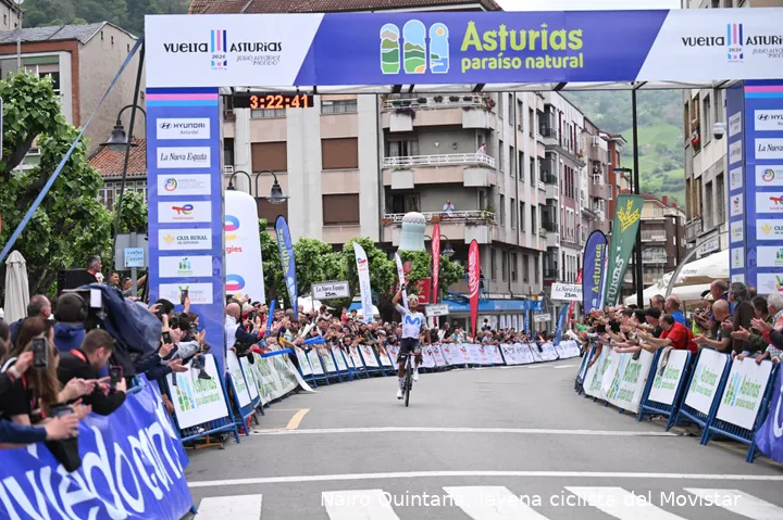 Nairo Quintana vencendor en la segunda etapa de Vuelta a Asturias