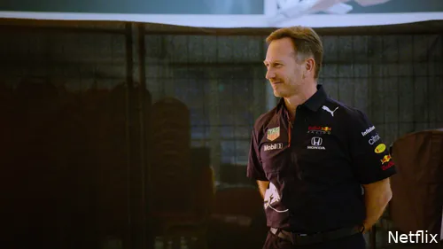 Red Bull Racing-teambaas Christian Horner achter de schermen bij Netflix