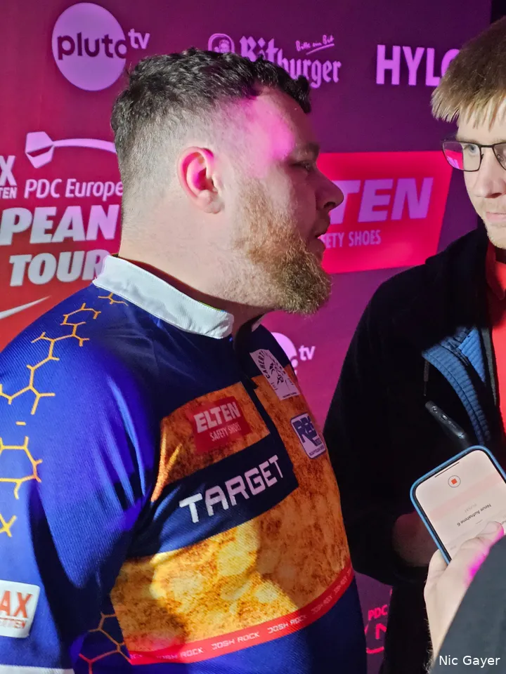 Relief was written all over Josh Rock's face after the nerve-wracking decider victory<br>