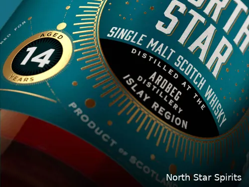 North Star Spirits bottle and packaging