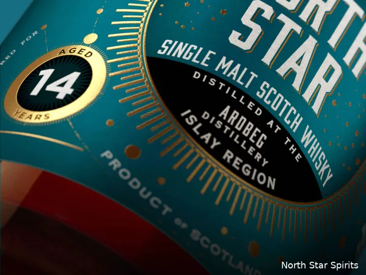 North Star Spirits bottle and packaging