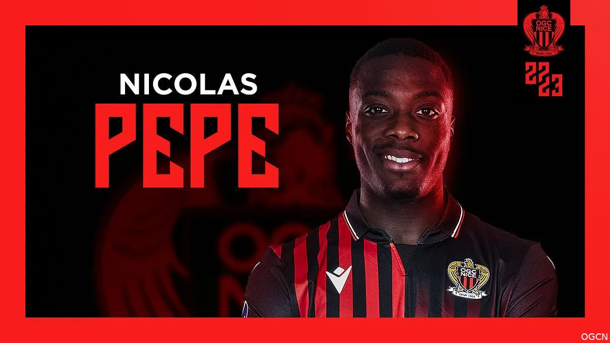 officiel nicolas pepe debarque a nice annonce mercato 16 9e 348757