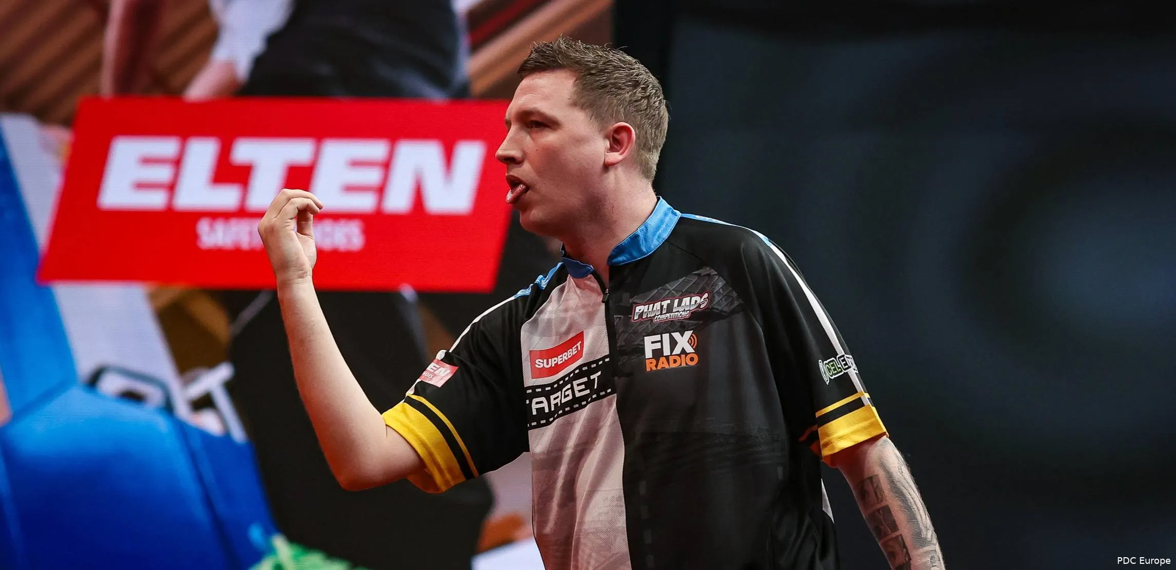 Chris Dobey not happy with how he threw his dart