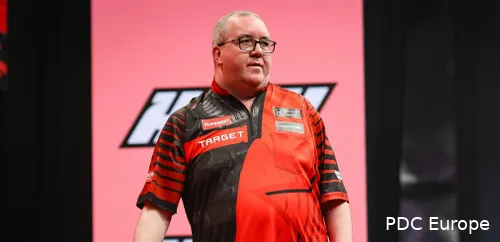 Stephen Bunting looks toward the crowd.