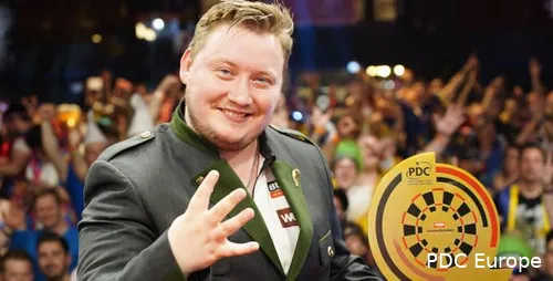 Martin Schindler gewann die Austrian Darts Open 2025<br>