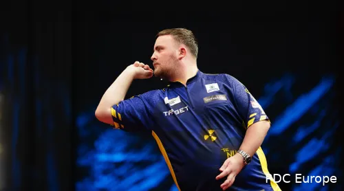 Luke Littler in actie