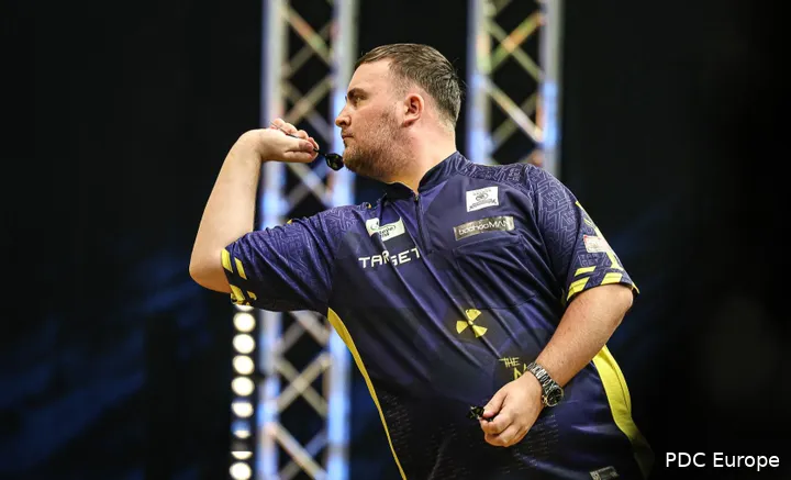 Luke Littler in actie