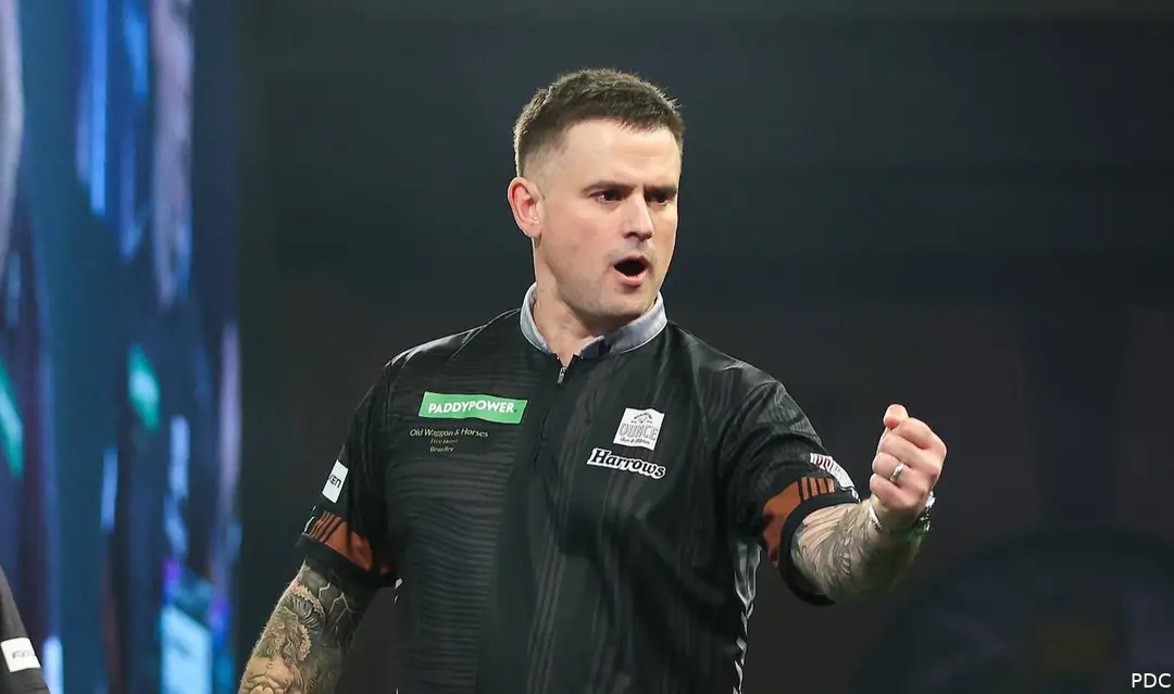Luke Woodhouse pumps his fist to the crowd