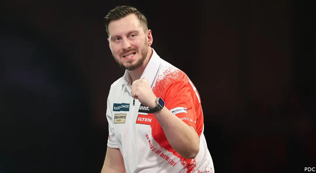Florian Hempel pumps his fist