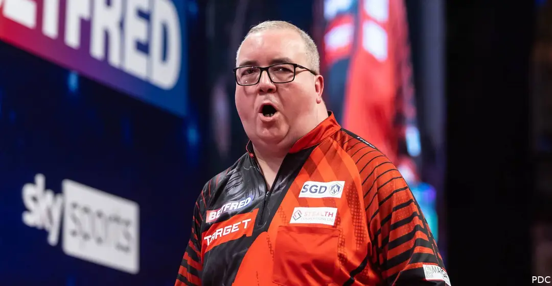 Bunting had in zijn tweede ronde partij geluk dat Anderson veel dubbels miste op de beslissende momenten.